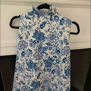 Blue Chintz Floral Mason Blouse